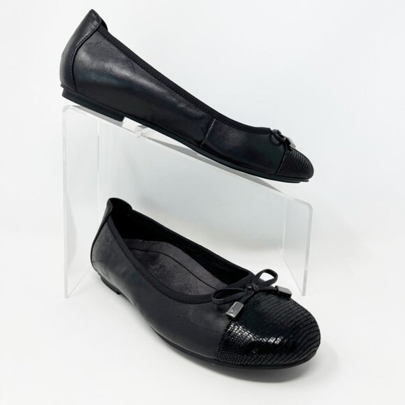 Vionic Womens Black Two toned Leather Ballet Flats Size 7.5 - Picture 2 of 9